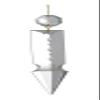 B&P Lamp BrilliantCut 2 Inch Pressed Glass Ribbed Column view 1