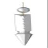 B&P Lamp BrilliantCut 2 Inch Pressed Glass Ribbed Column view 2