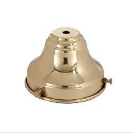 B&P Lamp 4" Fitter, Fixture Shade Holder, Polished & Lacq. Brass