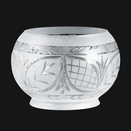 B&P Lamp 5" Lip Fit, Satin Shade, Victorian Cut
