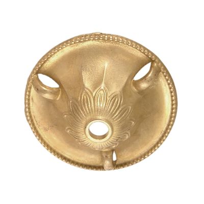 B&P Lamp Chain Junction Cap, 3 3/16" Dia., Unfin. Brass