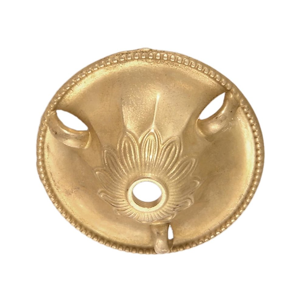 B&P Lamp Chain Junction Cap, 3 3/16" Dia., Unfin. Brass