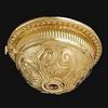 B&P Lamp 3 3/8" I.D. Embossed Brass Font Cup, Polished & Lacq. view 2