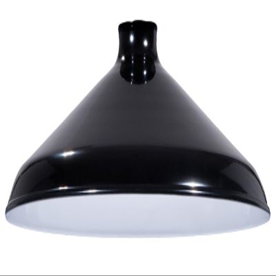 B&P Lamp Black, Industrial Style Metal Shade, 14" Diameter