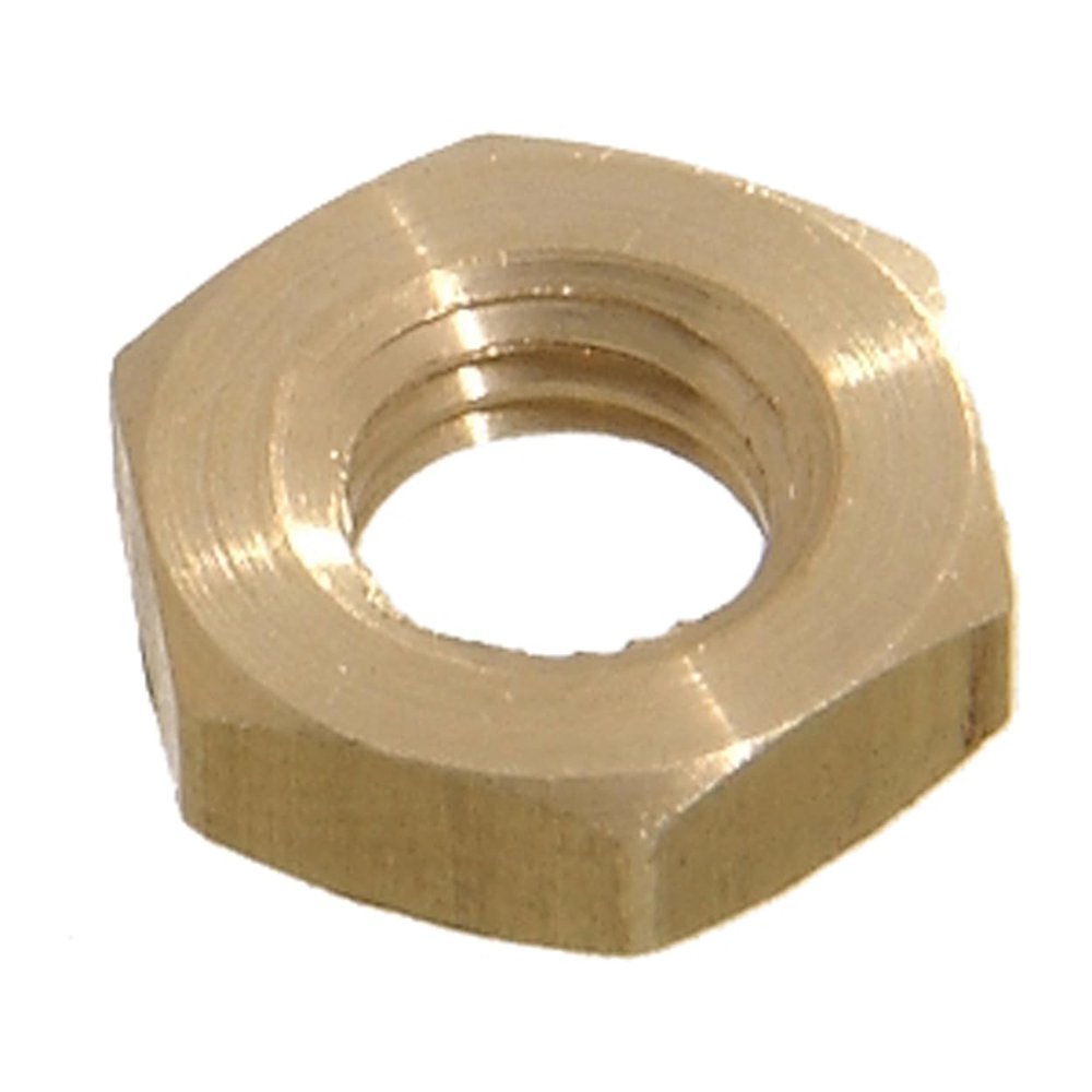 B&P Lamp 1/4-27F Brass Hexnut