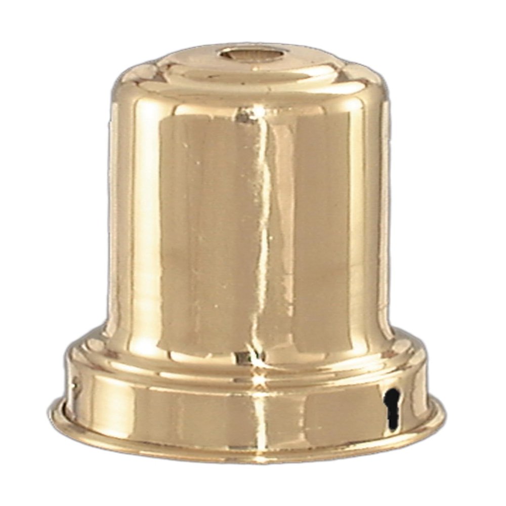 B&P Lamp Spun Brass Bead-Chain Shade Holder, Polished & Lacq.