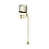 B&P Lamp Porcelain Pull-Chain Socket Interior, Polished & Lacq. Brass Finish Chain view 3