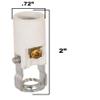 B&P Lamp 2 Inch Height, High Heat, Keyless Porcelain Candelabra E12 Socket, Tapped 1/8 IP view 2