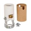 B&P Lamp 2 Inch Height, High Heat, Keyless Porcelain Candelabra E12 Socket, Tapped 1/8 IP view 3