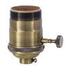 B&P Lamp 3-Way Heavy Duty, Turned Brass Socket, Antique Brass Finish view 3