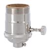 B&P Lamp 3-Way Heavy Duty, Turned Brass Socket, Nickel Finish view 1