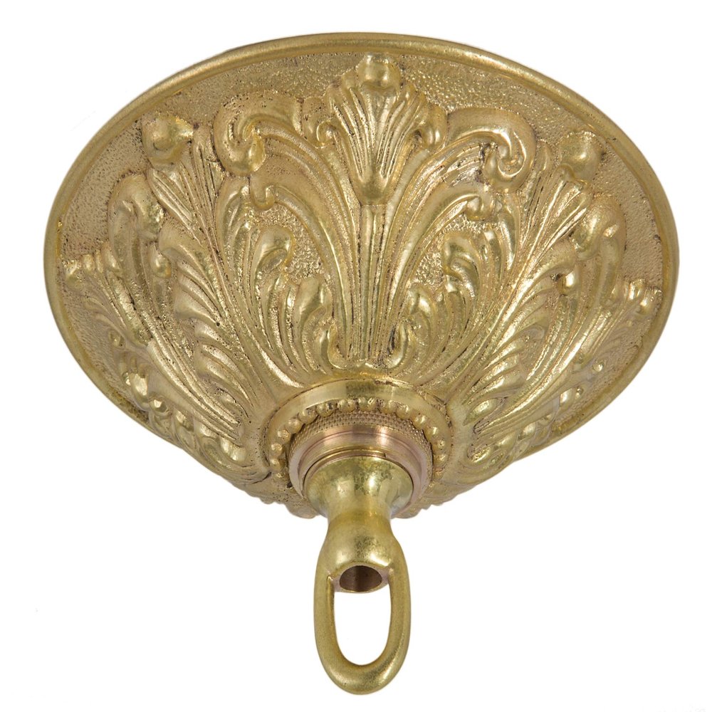 B&P Lamp Heavy, Antique Style Cast Brass Canopy Kit, 5 1/2" Diameter
