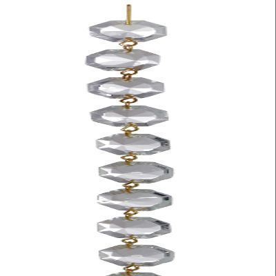 B&P Lamp 39 Inch Crystal Jewel Chain - 16MM, Nickel Pins