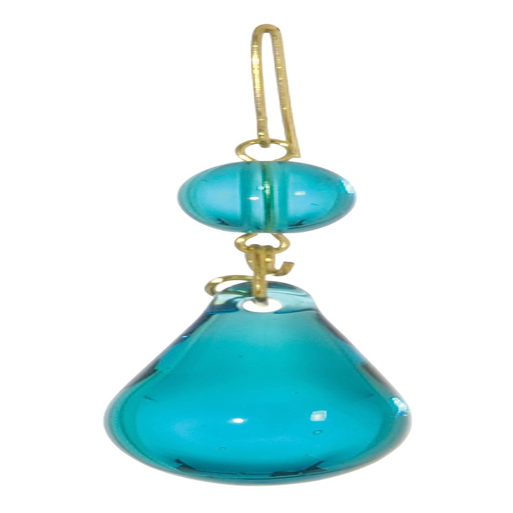 B&P Lamp 1-1/8 Inch (30MM) Light Blue Teardrop