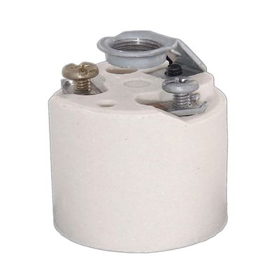 B&P Lamp Porcelain Fixture Socket W/Detachable Hickey
