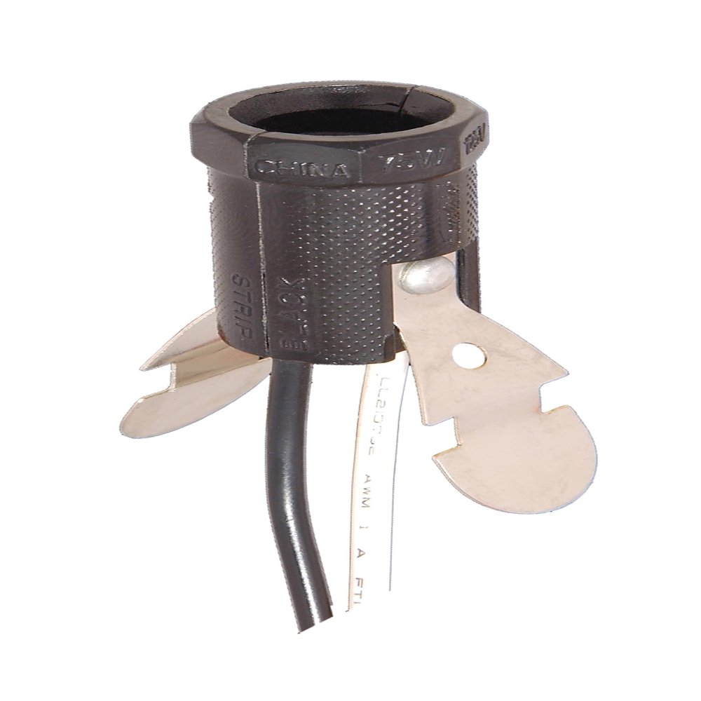 B&P Lamp Keyless Candelabra Socket with Spring Clip