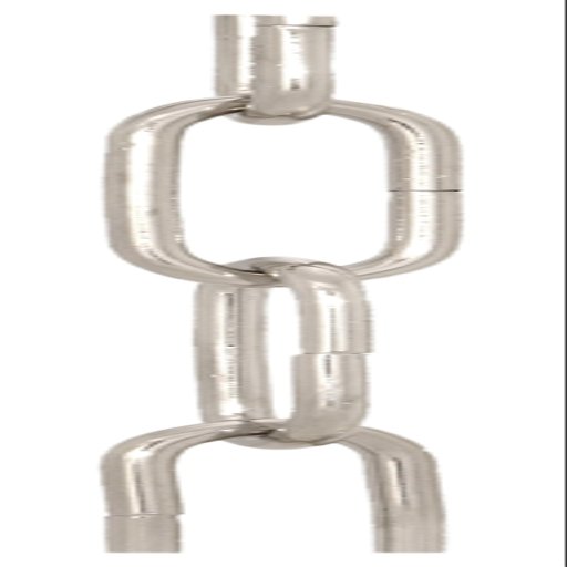 B&P Lamp Nickel Plated, Heavy Duty Straight-Sided Chain, 3 Ft. Length