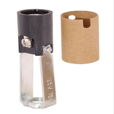 B&P Lamp 3 Inch Keyless Candelabra Socket with Insulator, Tapped 1/8 IP