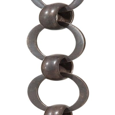 B&P Lamp Hand Made Oval Chain, Antique Finish