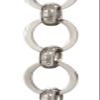 B&P Lamp Hand Made Solid Brass Chain, Oval Shaped, Nickel view 1