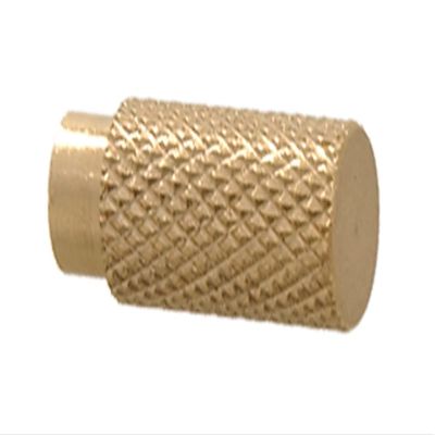 B&P Lamp Knurled Brass Switch Knob, 5/8" Long