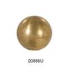 B&P Lamp 1" Diameter Brass Ball Finial, 1/4-27F, Unf view 4
