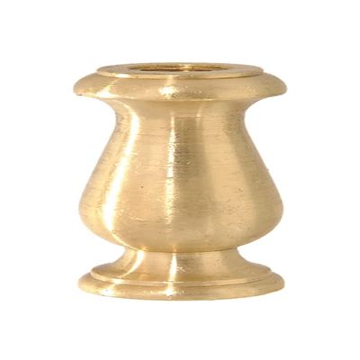 B&P Lamp 2 Inch Turned Brass Spindle, Slips 1/8IP, Unfinished