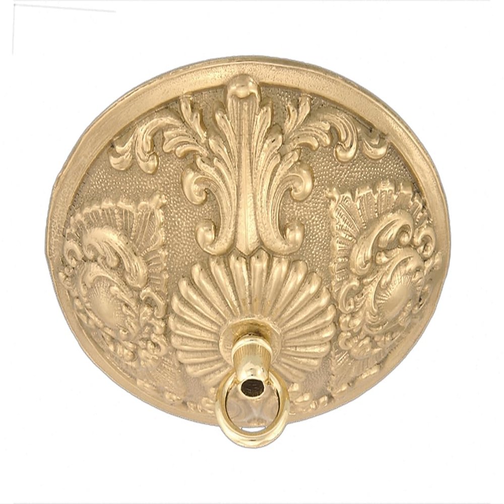 B&P Lamp Victorian Cast Brass Canopy, 5 1/2" Dia., Polished & Lacq.