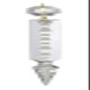 B&P Lamp 5 Inch (125MM) Crystal Chandelier Light Replacement Pendant Prism, Spear Cut Brass Pin view 1