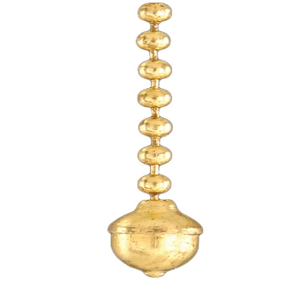 B&P Lamp Antique Style Acorn Pull Chain, Unfinised Brass