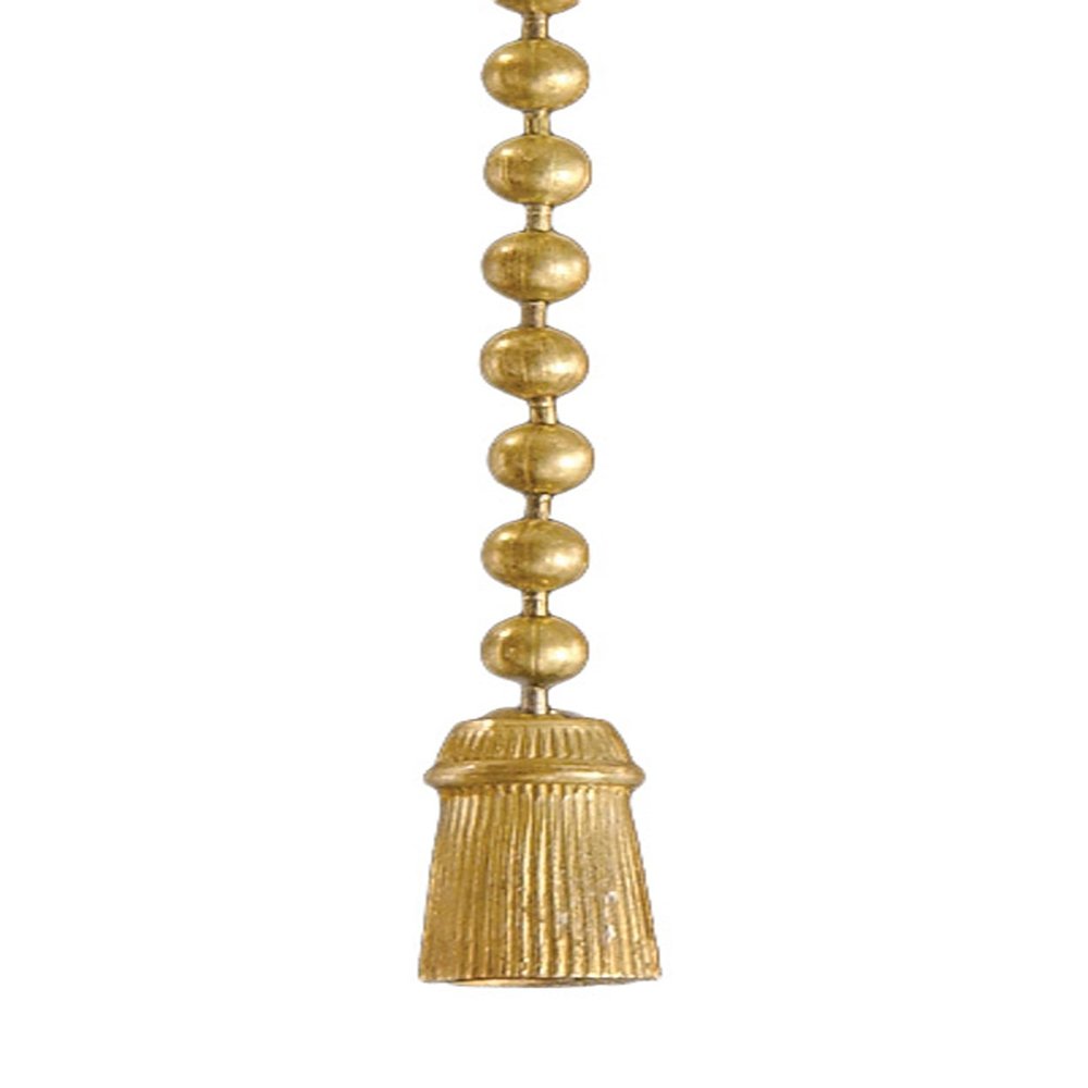 B&P Lamp Antique Style Tassel Pull Chain, Antique Brass Finish