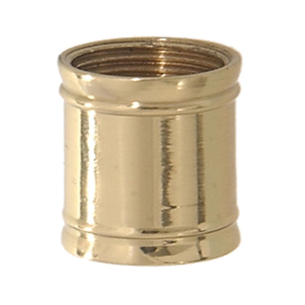 B&P Lamp 1/8F Brass Coupling, 19/32" Ht., Unfinished