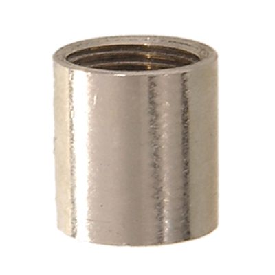 B&P Lamp Brass Coupling, 1/8F, Nickel Plated