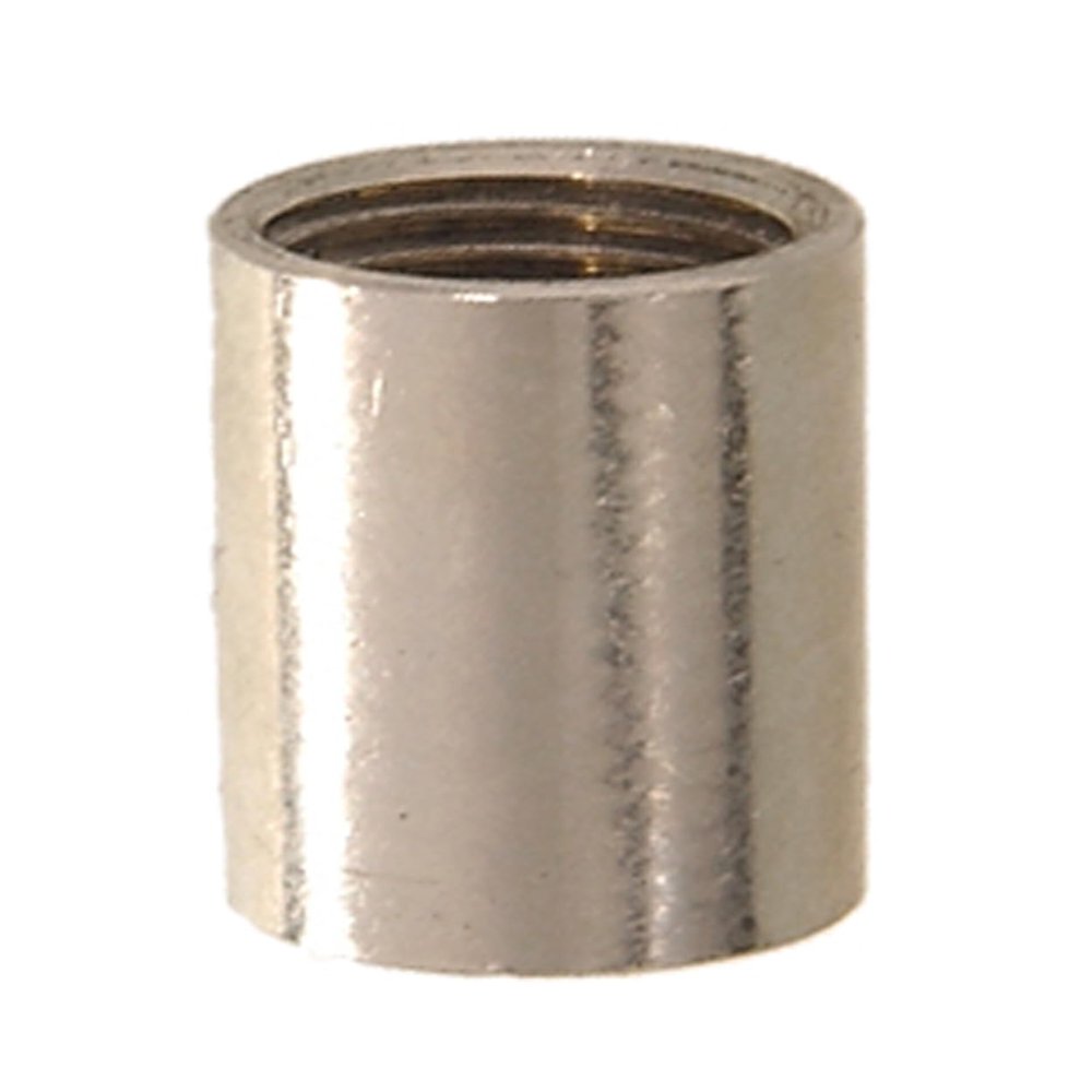 B&P Lamp Brass Coupling, 1/8F, Nickel Plated