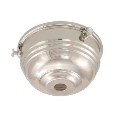 B&P Lamp 2 1/4" Fitter, Nickel Finish Art Deco Style Holder