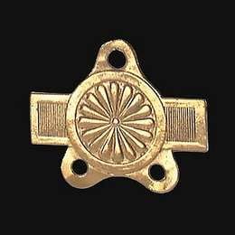 B&P Lamp 1 1/2" Brass Chain Connector W/Embossed Design