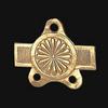 B&P Lamp 1 1/2" Brass Chain Connector W/Embossed Design view 1