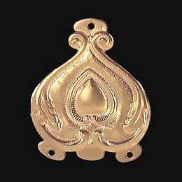 B&P Lamp 2" Stamped Brass Chain Connector