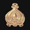 B&P Lamp 2" Stamped Brass Chain Connector view 1