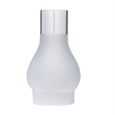 B&P Lamp 3 Inch by 10 Inch Regular Style Glass Lamp Chimney with 3/4 Frosted Design for Vintage and Antique Style Globes