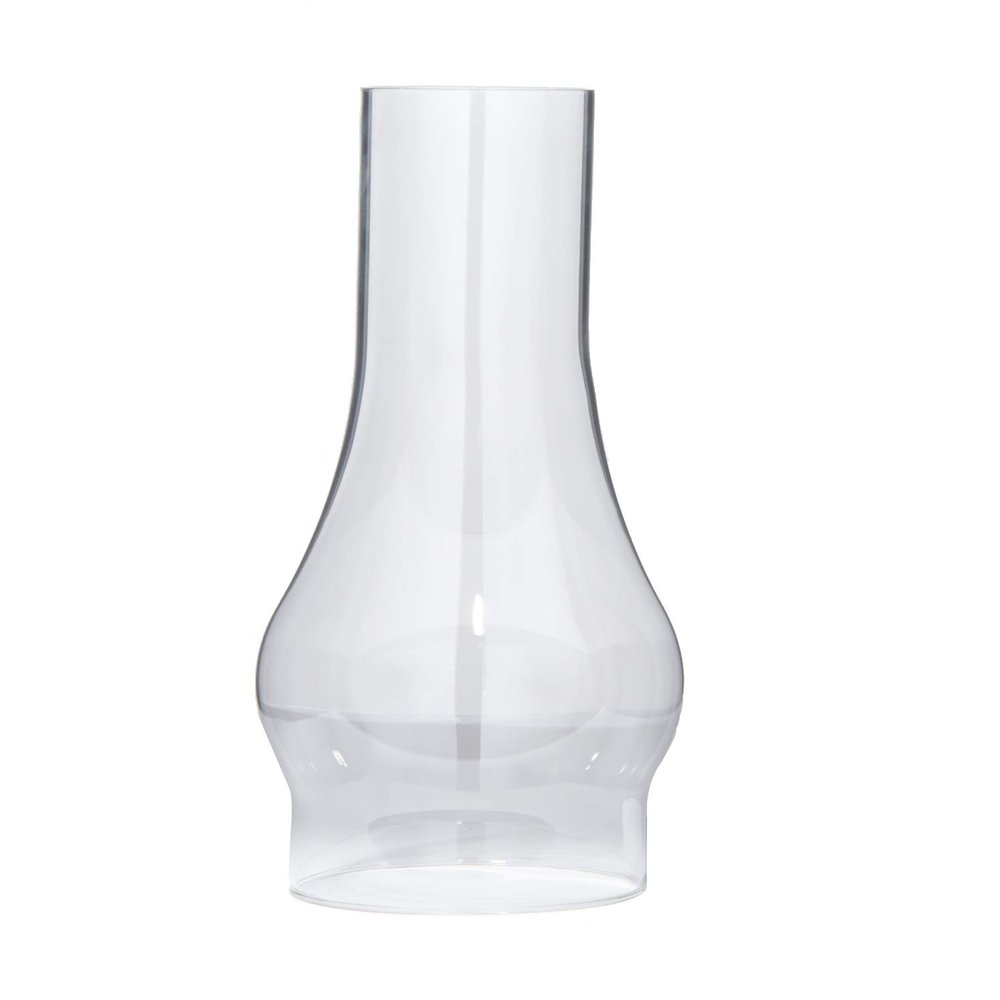 B&P Lamp 3 Inch by 10 Inch Slim Style Clear Glass Lamp Chimney for Vintage and Antique Style Globes