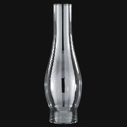 B&P Lamp 2 3/8 Inch by 12 1/4 Inch Clear Glass Lamp Chimney for Vintage and Antique Style Globes