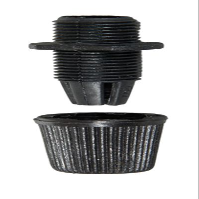 B&P Lamp Cord Grip Bushing for Twisted Pair Cotton and Rayon Cord, Black