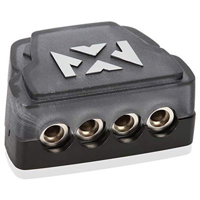NVX XDBU4 Universal Ground Distribution Block with One 1/0-4 Gauge Input and Four 4-8 Gauge Outputs