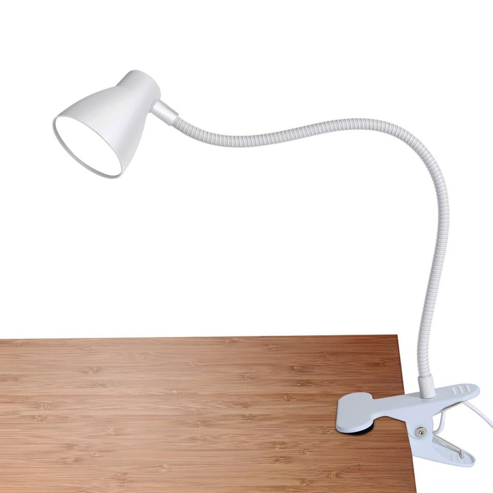 CeSunlight Clamp Desk Lamp, Clip on Reading Light, 3000K-6500K Adjustable Color Temperature, Multiple Illumination Modes, CRI>90, 6Watts (Adapter Included)