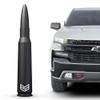 RONIN FACTORY Bullet Antenna Chevy Silverado & GMC Sierra Trucks - 50 Cal Truck Antenna Accessories - Anti Theft - Carwash Safe - Short Replacement Antenna view 1