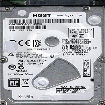 HGST HTS545050A7E680 P/N: 0J45805 MLC: DA6851 500GB