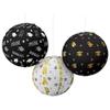 amscan - 242113 Amscan Grad Hot-Stamp Lanterns, 9 1/2", Multicolor view 1