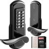 Elemake Mechanical Door Lock with Handle, Left Handed Keyless Entry Door Lock with Keypad, Combination Door Lever Lock - Not Deadbolt view 1