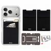 WUOJI RFID Blocking Phone Card Wallet - Double Secure Pocket - Ultra-Slim Self Adhesive Credit Card Holder Card Sleeves Phone Wallet Sticker All Smartphones(Black)-2PC view 1